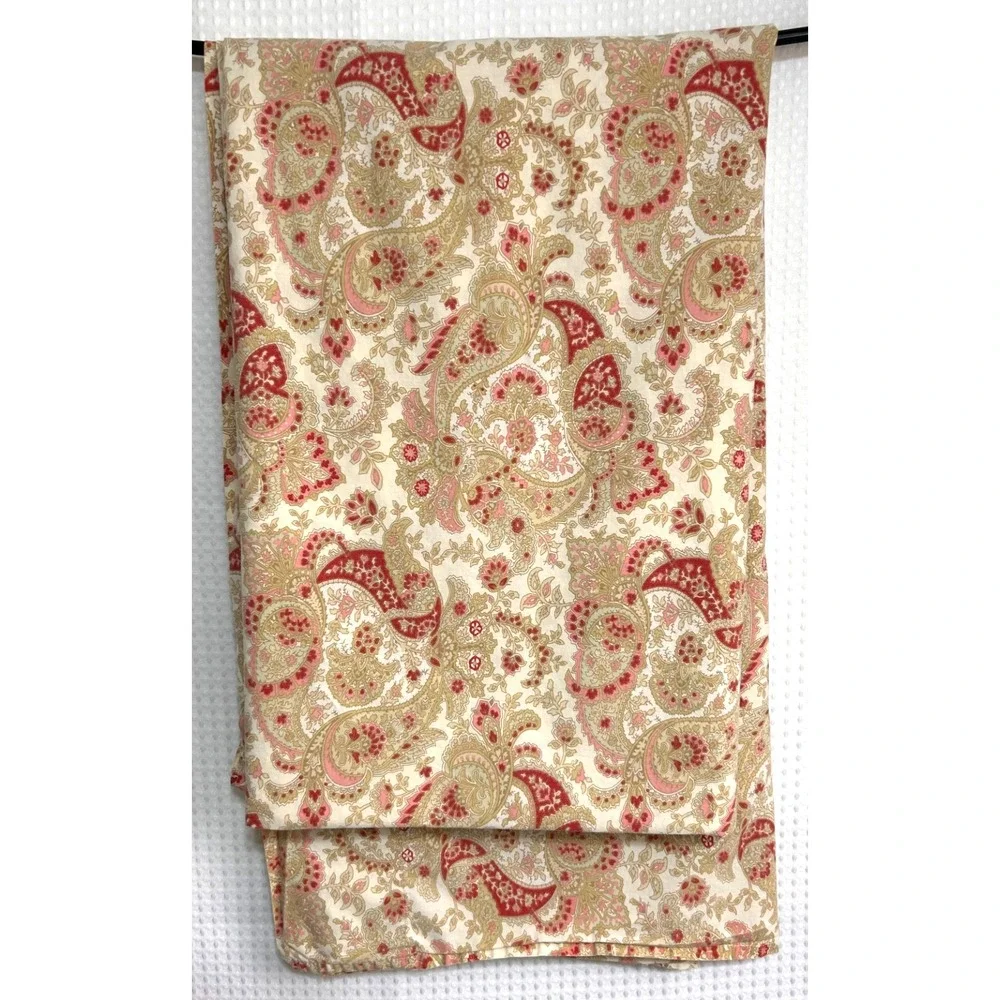 Pottery Barn Rare Paisley 2 Pillowcases Flat Sheet 100X80 Queen Full Fall